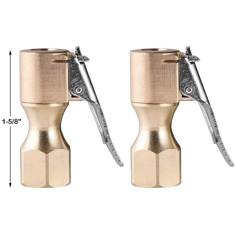 Heavy-Duty Br Air Chuck, Closed Straight Tire Chuck Tire Inflator Pressure Meter Air Pump Compressor Accessories