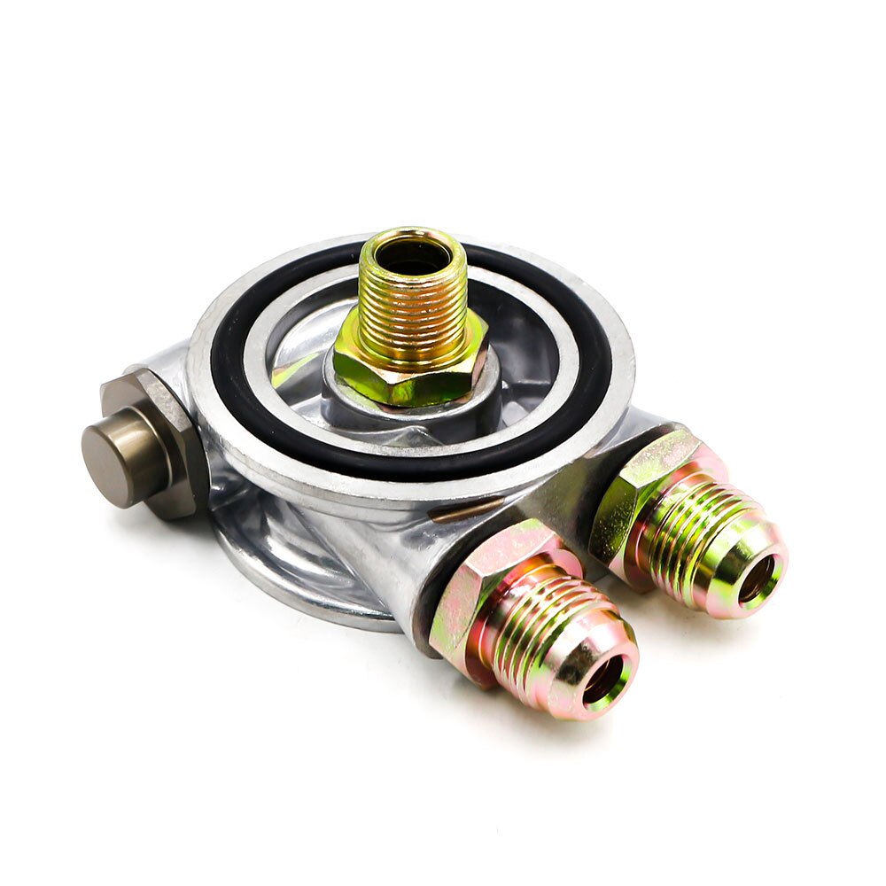 OIL COOLER FILTER SANDWICH PLATE + THERMOSTAT ADAPTOR (AN10 or AN8) FITTINGS 3/4-16UNF,M18,M20,M22 Oil Filter Oil Adapter