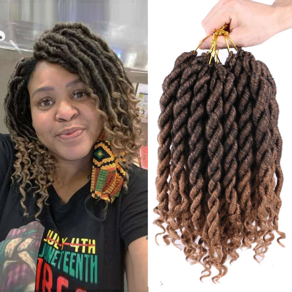 Faux Locs crochet hair with Curly Ends 12 roots/pack Synthetic Hair Crochet Braids Goddess Fauxs Locs Crochet Braiding Hair…