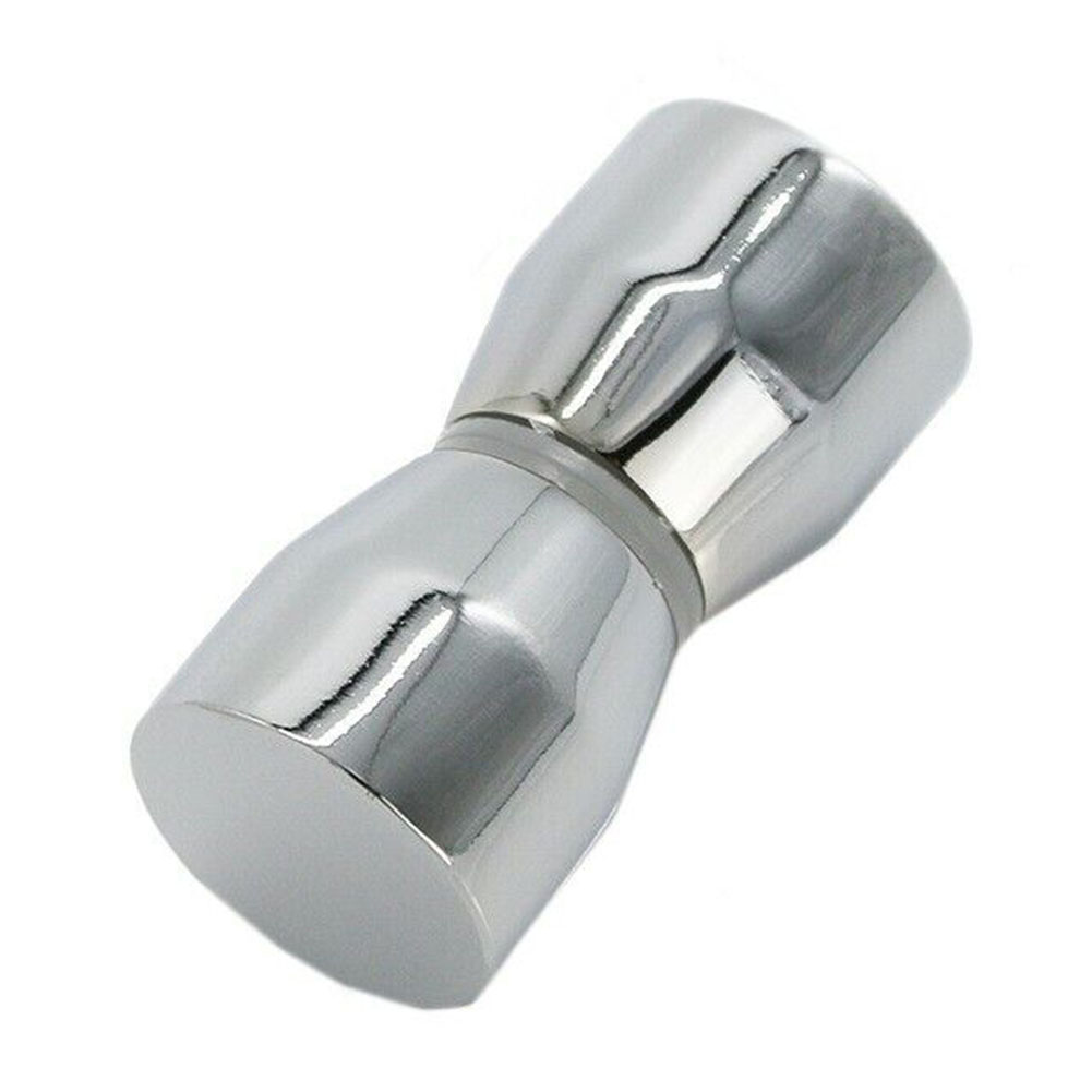 Aluminiumlegering Back-to-Back Glazen Deurknop Puller Push Enkele Glazen Deurknop Badkamer Douchekast Handvat Home Hardware: Beige