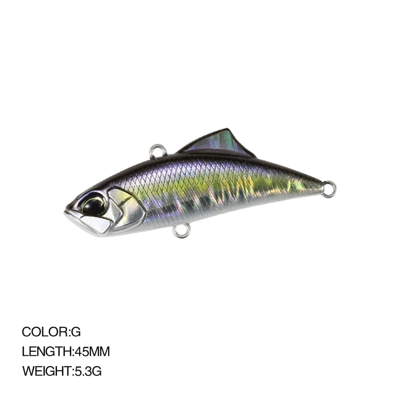 Señuelos de pesca VIB japoneses, punta de lanza, vibración RYUKI 45S, señuelo para verano e invierno, cebo Artificial, tropas, aparejos, accesorios para Lucio: Verde
