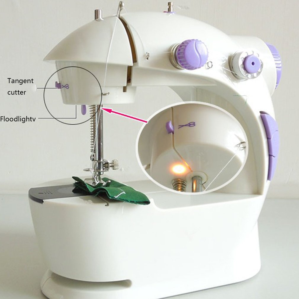 Mini Sewing Machines Set Handheld EU Plug Dual Speed Double Thread Electric Automatic Stitching Rewind Sewing Machine