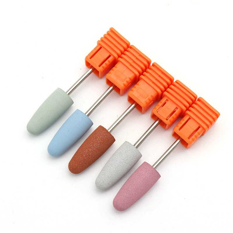 1pc Rubber Silicon Carbide Buffer Nail Drill Bits Cutter For Manicure Pedicure Machine Sander Drill Bit Polishing Electric Tool