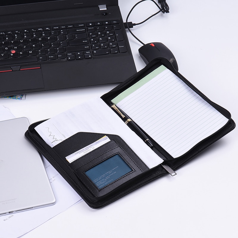 A5 Porte-Documents Portefeuille D'activités D'écriture Support Pour Ipad Dossier Porte-Documents Organisateur A5 PU EN CUIR POUR Entreprise