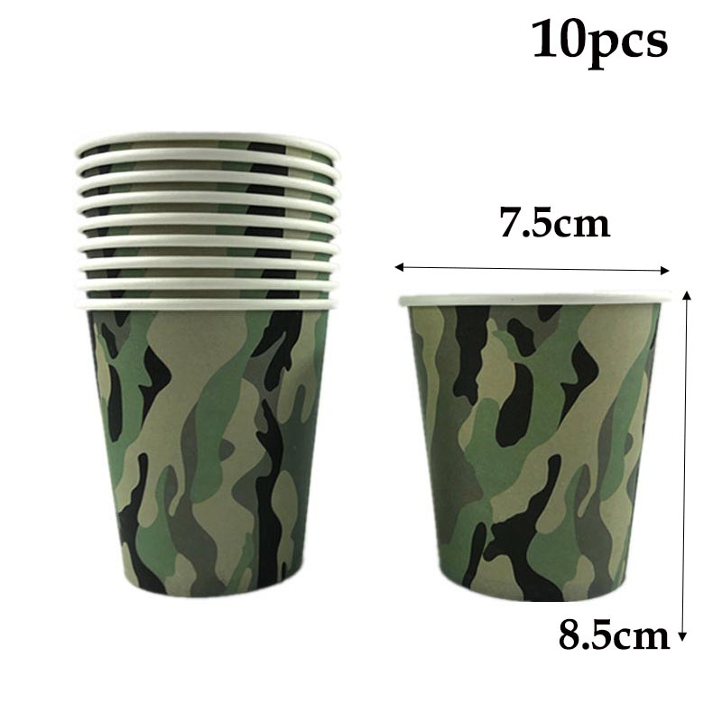 Camouflage Themafeest Decoraties Army Wegwerp Servies Cup Servetten Banners Baby Shower Kids Camo Verjaardag Feestartikelen
