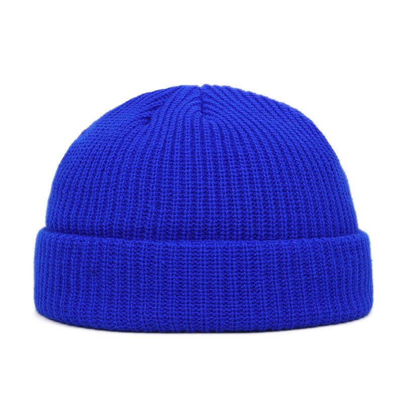 11 Stijlen Gebreide Hoeden Voor Vrouwen Gildkruid Mannen Beanie Hat Winter Retro Brimless Baggy Meloen Zachte Cap Mutsen Hoeden Voor mannen: Blauw