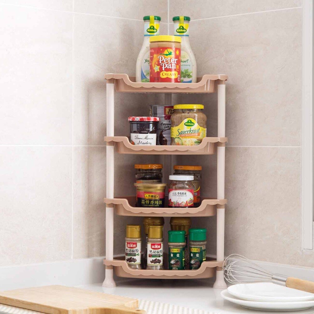 Bathroom Organizer Shelf Gap Holder 4/3 Layer Self Kitchen Space Saving Assembled Storage Rack For Dishes Pot Kitchen Tools