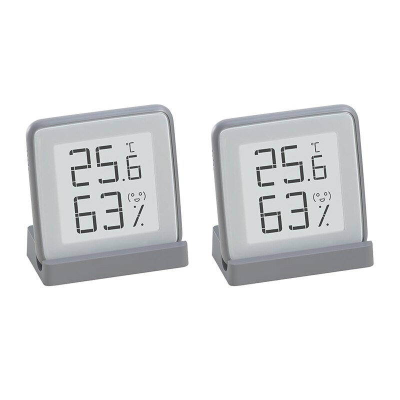 Xiaomi Miaomiaoce-termómetro electrónico con Bluetooth, pantalla de tinta electrónica, LCD, pantalla Digital grande, Sensor de sensibilidad de humedad y temperatura: Negro
