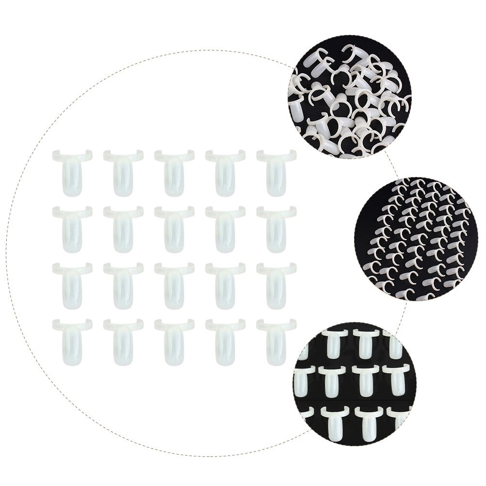 100Pcs Nail Art Polish Contrast Rings Ring Shape Nail Color