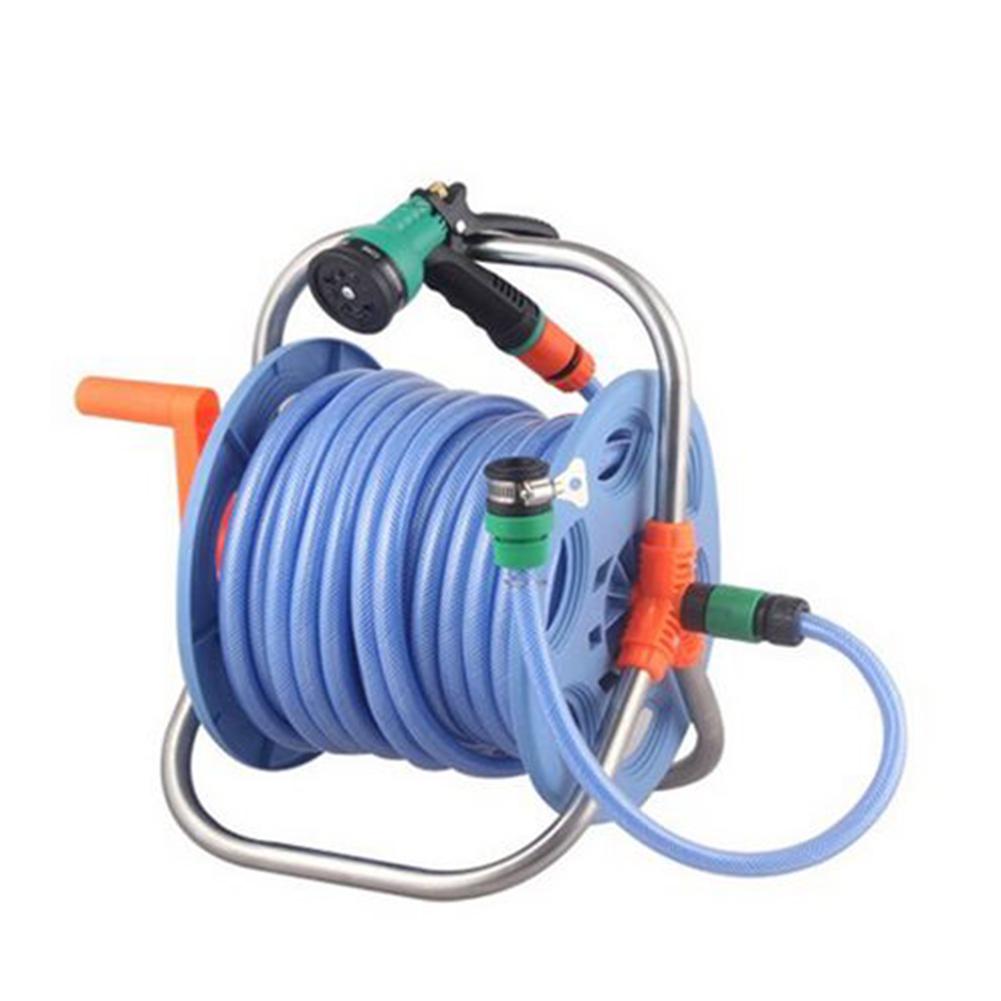 Portable 20m 30m 40m Household Garden Water Hose Reel Cart Pipe Storage Car Washer PipeHose Winding Tool Rack Holder