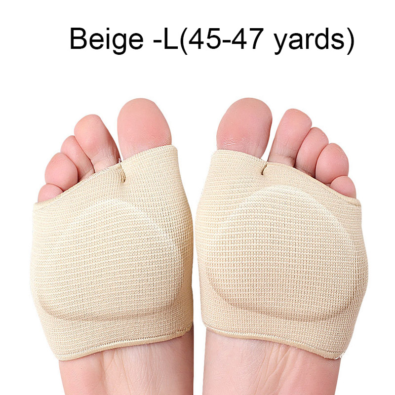 Semelles orthopédiques pour les pieds en silicone, anti-frottement, anti-choc, outils de soins des pieds, accessoires de chaussures: Beige  L