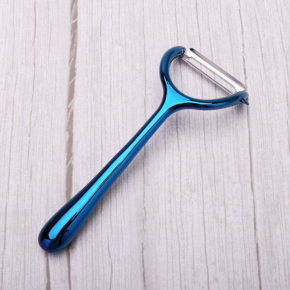 Potato Peeler Kitchen Accessories Vegetable Fruit Zester Stainless Steel Plating Three Colors Optional Cuisine Tools: Blue