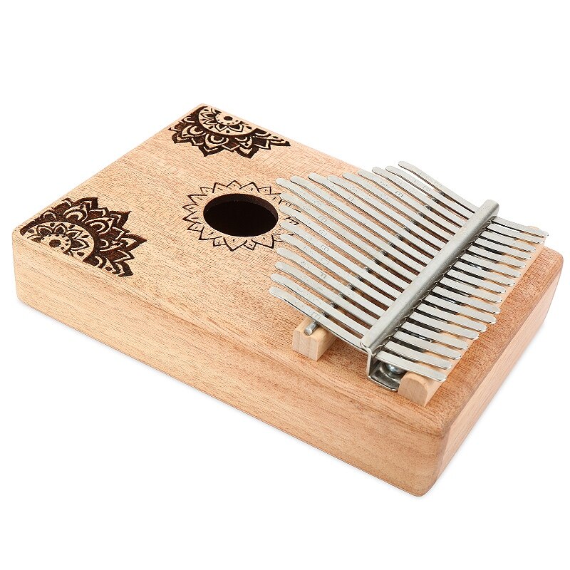 17 Key Kalimba African Solid Wood Thumb Finger Piano Sanza Mbira Calimba Play with Guitar Wood Musical Instruments