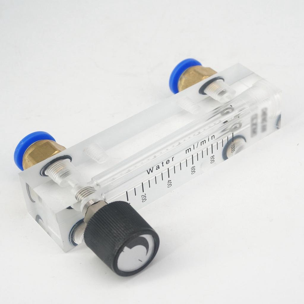 100-1000ml/ min lzm -6t akryl panel vand væske flowmåler rotameter med kontrol ventil push in fit 10mm rør