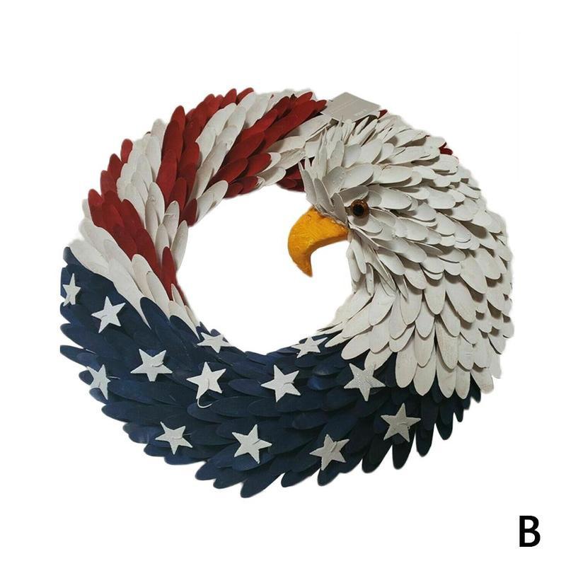 American Eagle Wreath - Patriotic Wreath for Front Door Election Vote President American Eagle Garland: 35CM