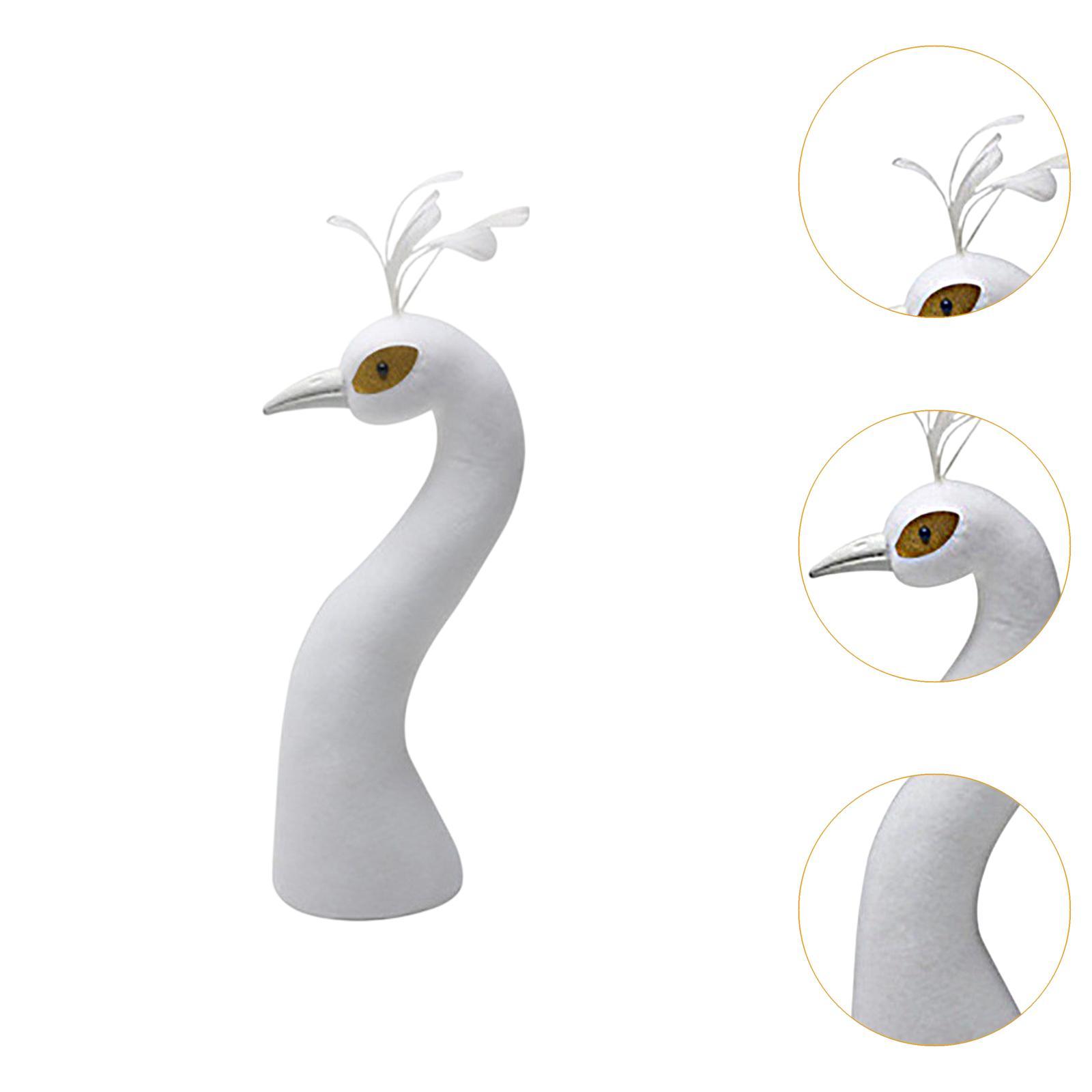 Peacock mannequin head flower arrangement decor decorative figure foam