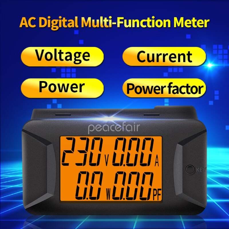 Ac 40-400V 100A Digitale Multimeter Spanning Stroom Meter Elektrische Instrument Power Factor Meter M4YD