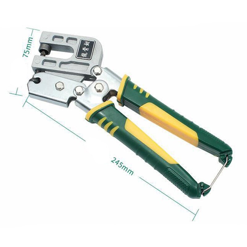 10" High-carbon Steel Stud Crimper Punch Lock Single Hand Keel Fastening Forceps Flat Mouth Metal Plier: 1