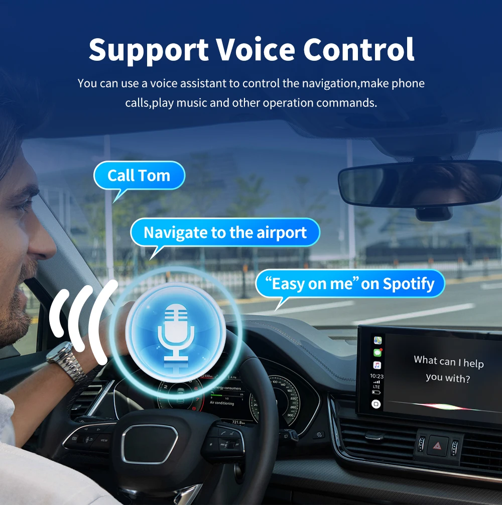 Adattatore senza fili CarPlay androide auto senza fili Carplay Ai scatola Dongle USB per Mela Iphone Telefono androide auto Collegare per 98% auto