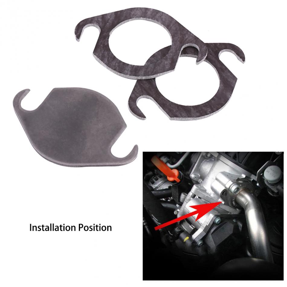 2PCS EGR Valve Blanking Block Plate Kit Fit for RENAULT ESPACE LAGUNA MASTER TRAFIC VAUXHALL MOVANO EGR Valve Plate
