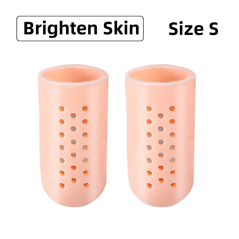 2 stücke = 1 paar Finger Zehenschutz Silikon Gel Abdeckkappe Schmerzlinderung Verhindert Blasen Hühneraugen Nagel Werkzeuge Fußpflege Zehenspreizer: Silber