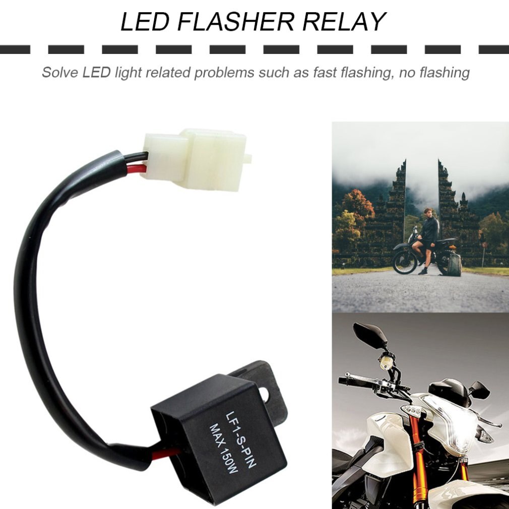 12V 2-Pin Motorfiets Elektronische Led Flasher Relais 150W Led Richtingaanwijzer Lampen Led Richtingaanwijzer flasher Blinker Relais