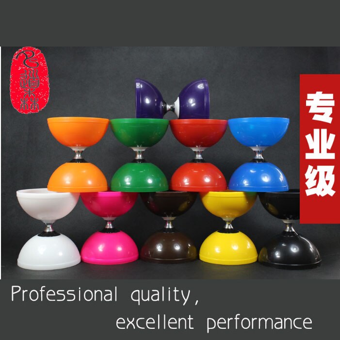 120mm*140mm 246g YOYO 3 Bearing Diabolo Set Metal Head Sticks Grade Chinese Kong Zhu