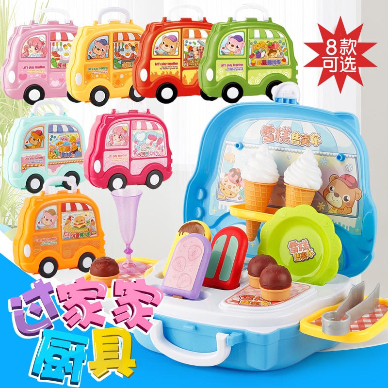 Fahrzeug Modelle Hand Arzt einstellen Kosmetik fallen Küche Spielen Haus Spielzeug Pädagogisches Geschirr Reise Eine Gepäck Mit Rolle