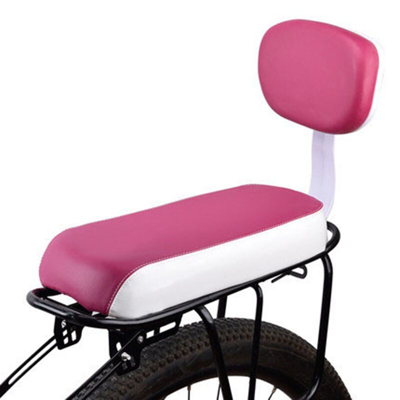 Cykel bagsædepude armlæn fodstøttesæt, barnestol cykel sæde inklusive pude og ryglæn: Rødvin