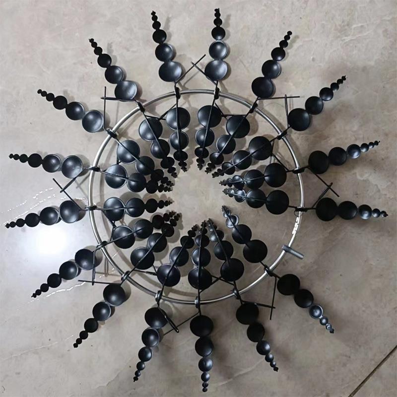 1pc Magical Kinetic Metal Windmill Spinner Unique Wind Powered Catchers Patio Garden Lawn Outdoor Courtyard Decoration: MULTI