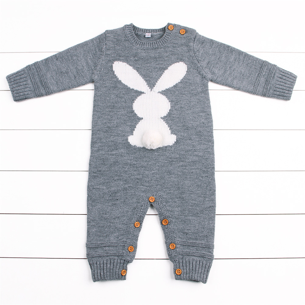 Baby Rompers Clothes Newborn Candy Color Knitted Toddler Kids Girls Jumpsuits Long Sleeve Infant Boys Overalls Children Outfits: hui / 80