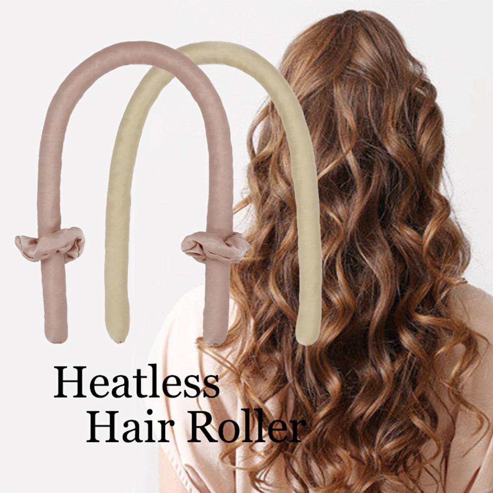 Heatless Hair Curlers For Long Hair To Sleep In Overnight No Heat Silk Curls Headband Ribbon and Flexi Rods for Hair Accessories