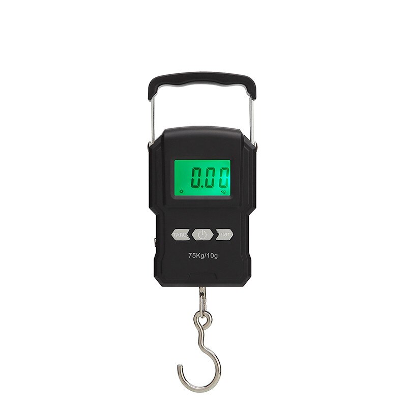Báscula Digital con cinta métrica para equipaje, viaje, peso, Steelyard, colgar, balanza de gancho electrónica, retroiluminación LCD de herramientas de peso: green