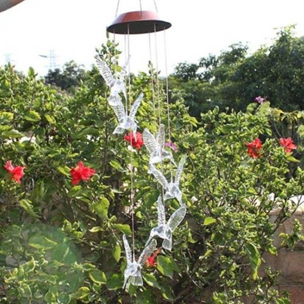 Zewnętrzna Lampa Solarna LED Koliber - Zmieniająca Kolory - Dekoracja Ogrodu i Balkonu