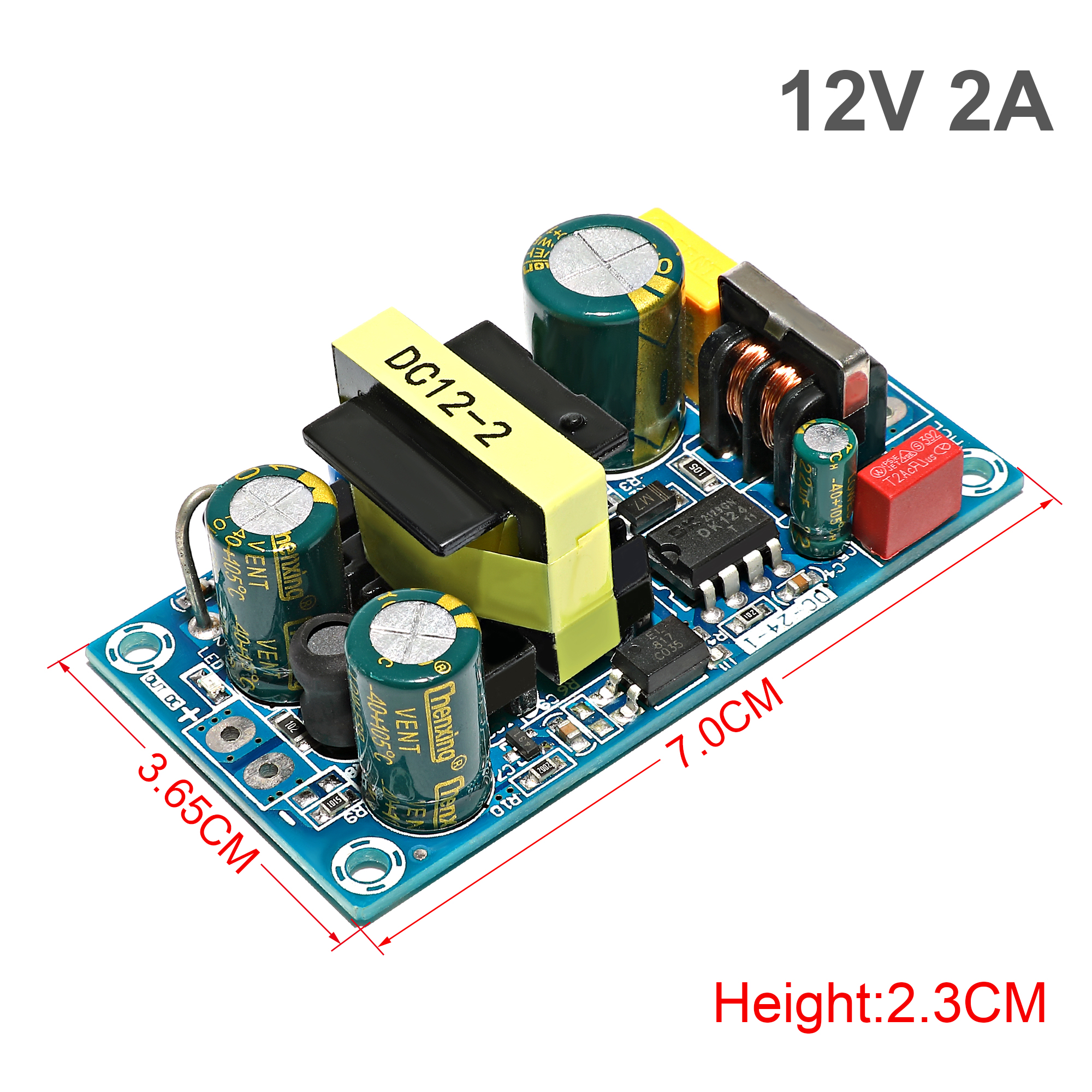 Ac 100-240V Naar Dc 12V 2A Schakelende Voeding Module AC-DC