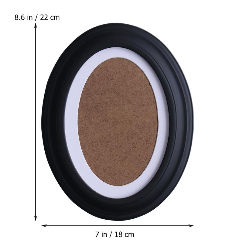 Classic Oval Wood Picture Frame Wall Hanging Decoration Home Decorations Send Seamless Nail And S Nail: 7 Inch Black