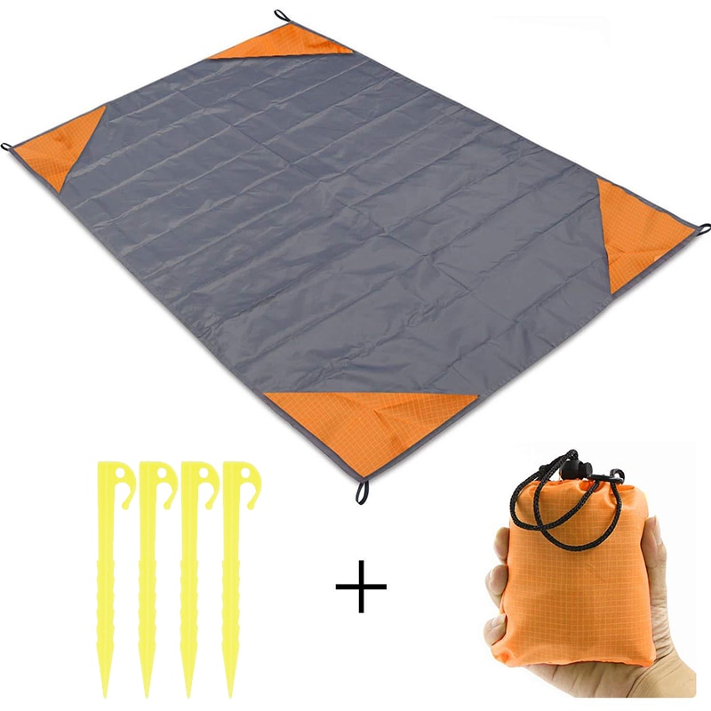 Ultralette vandrepude udendørs campingmåtte strandmåtte lomme bærbar rejse picnicmåtte foldbar vandtæt fugtighedsbestandig