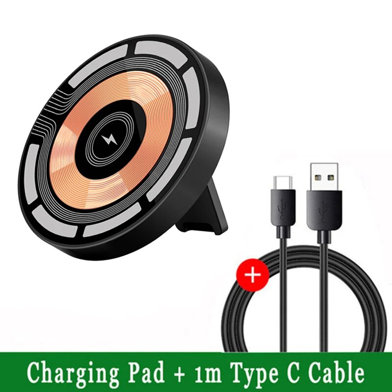 Cargador inalámbrico magnético de 30W para iPhone 15, 14, 13, 12 Pro Max, Mini almohadilla de carga inalámbrica rápida, soporte para cargadores de teléfono USB PD