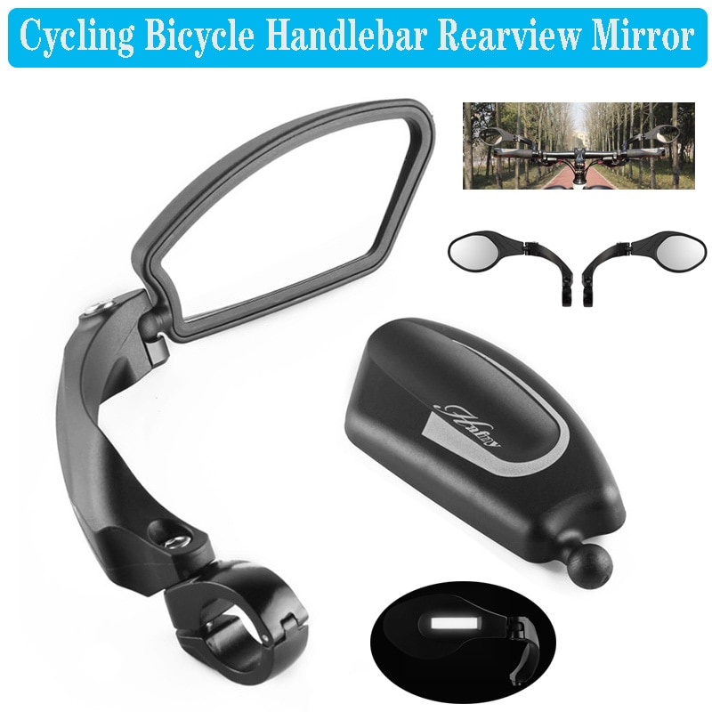 Cykelcykel styr bakspejl cykel spejle venstre højre styr fleksibel sikkerhed cykel ryg spejl foldet