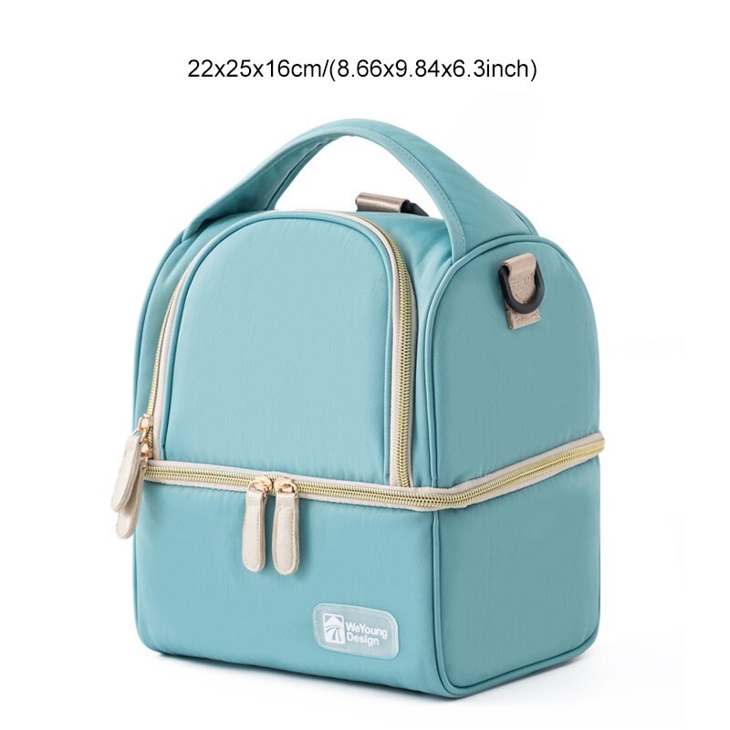 Double Layer Opslag Thermische Zak Draagbare Baby Fles Voedsel Isolatie Lunch Pouch Moedermelk Behoud Rugzak Accessoires: Blue B