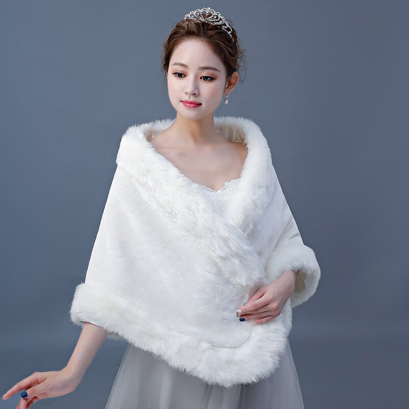bridal shawl Bridal fur shawl wedding dress coat Bridal cheongsam dress coat