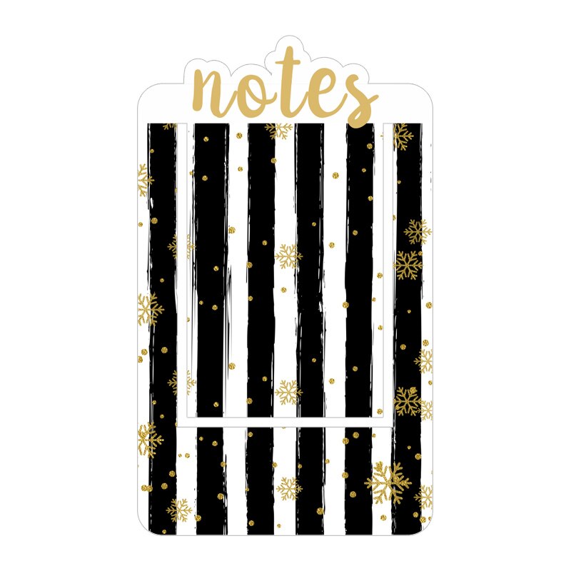 Fromtheon-marcapáginas de plástico cubierto de PVC para libros, marcadores de índice, accesorios para planificador, papelería: Black Notes