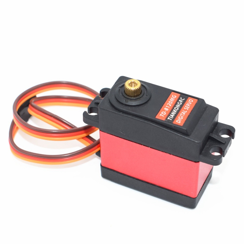 Td -8120mg waterproof metal gear digital servo with 20kg high torque 180 angles for rc remote control car model vehicle 20kg servo