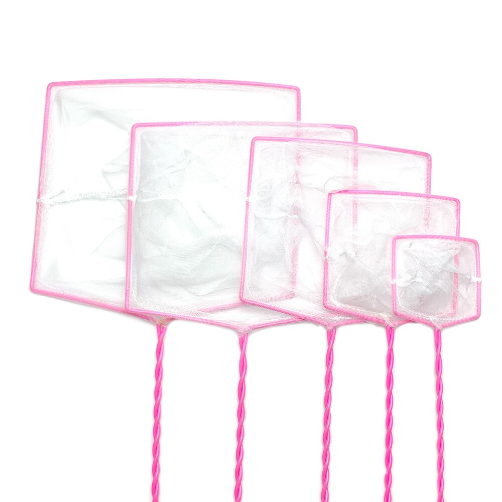 Soft Aquarium Net Portable Long Handle Square Aquarium Fish Net For Fish Tank Accessories Objects Cleaning Tools 4 6 8 10 12