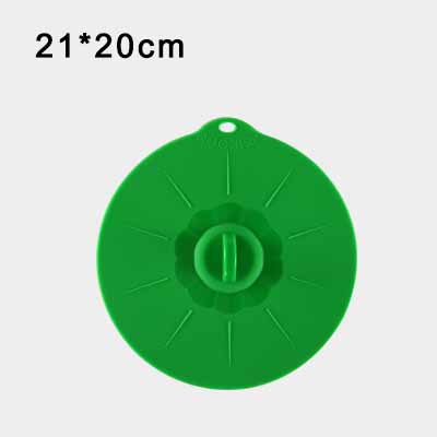Spill Stopper Lid Cover Silicone Boil Over Safeguard Anti Spiill Cover Cooking Kitchen Tool Boil Over Spill Stopper Pot Pan Lid: B-Green