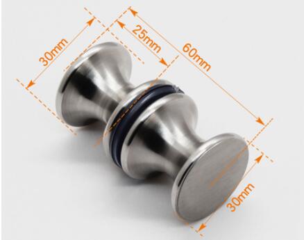 1pcs Stainless steel glass door handle solid single hole Bathroom Shower door knob drawer pulls furniture Hardware: D
