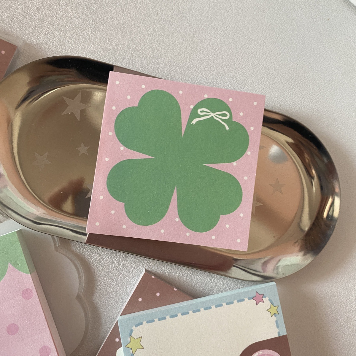 Sticky notes, cute sticky note pads, kawaii sticky notes , 50 sheets/pad: Green