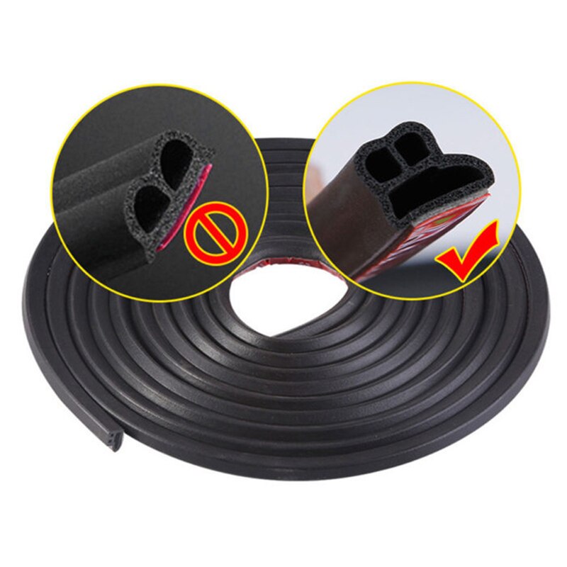 5M Grote L Vorm Autodeur Venster Trim Edge Moulding Rubber Afdichting Seal Strip