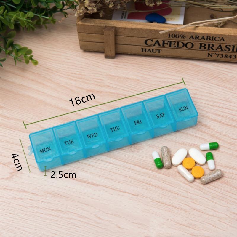 7 Day Weekly Pill Box Travel Box Tablet Holder Medicine Dispenser Organiser Jewelry Storage Box Storage Container Box Splitters
