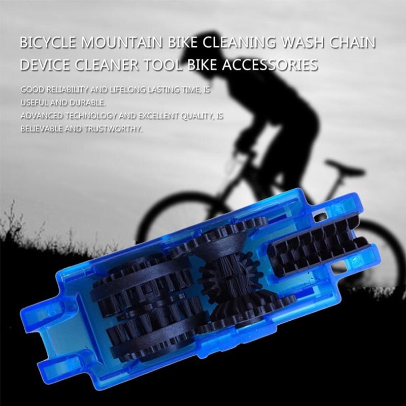 Bike Chain Scrubber Chain Brush Chain Gear Cleaner Bicycle Clean Tool Bike Maintenance Care Tool for Road Bikes Mountain Bikes